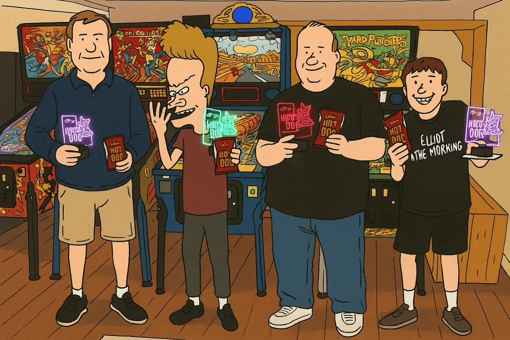 Cartoon illustration of the 2025 Mitchell's Mega Matchplay champions